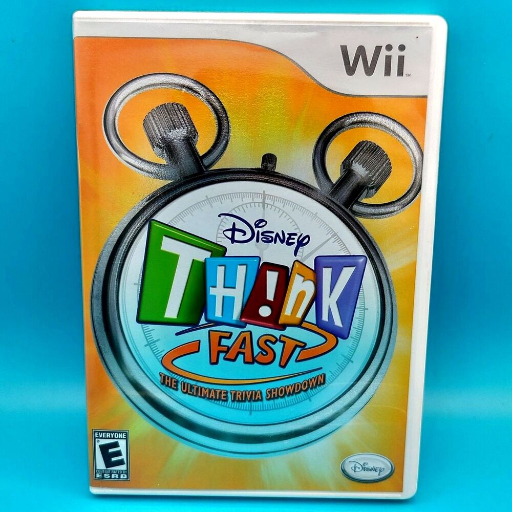 Disney Think Fast Wii Video Game Multiplayer Trivia Showdown